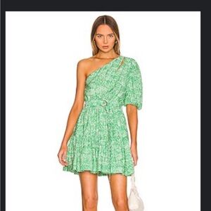 Adriana Mini Dress by Jonathan Simkhai (color: Kelly abstract fern, size: small)